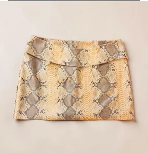 Akira Faux Leather Snake Skin Short Skirt thumbnail 2