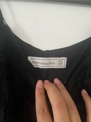 Abercrombie & Fitch Black Lace Pleated Cami Top XS Going Out Romantic Minimalist thumbnail 4