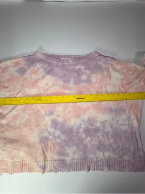 Mustard Seed Pastel Tie-Dye Crewneck Sweater - Pink & Purple couple flaws thumbnail 5