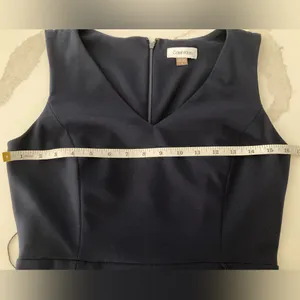 Calvin Klein Navy Midi Dress thumbnail 7