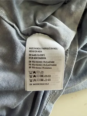 American Eagle Outfitters Gray Tie-Dye Wrap Long Sleeve Top‎ thumbnail 4