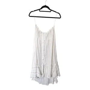 Dotti Rayon Swim Cover Up Skirt Size‎ Medium White Front Buttons NEW thumbnail 2