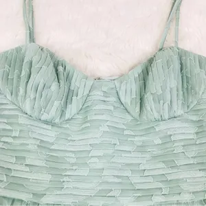 GIANNI BINI Sage Green Tiered Corset Midi Dress Cocktail Party Formal Size 2 New thumbnail 5