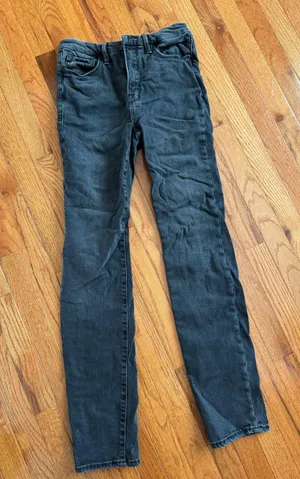 Good American high rise straight jeans thumbnail 1