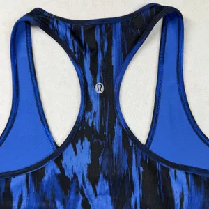 Lululemon Cool Racerback Tank Women’s Size 4 Blue Black Abstract Print Yoga thumbnail 3