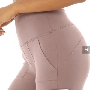 ALO Yoga High Waisted Dusty Rose Pocket Leggings thumbnail 6