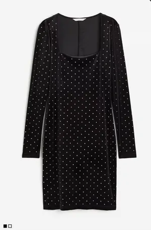 H&M Black Mini Dress thumbnail 1