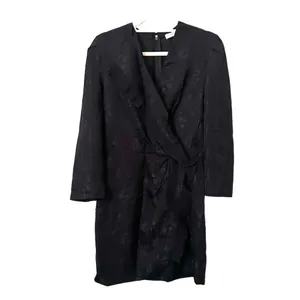 SANDRO Walls Wrap Effect Floral Jacquard Mini Dress Sz‎ 40 (L) thumbnail 2