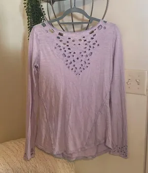 Free People Long Sleeve Cut Out Top thumbnail 6