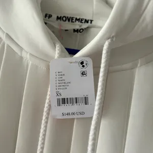 Free People Movement White Pick It Up Pullover Hoodie NWT Size XS thumbnail 3