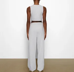 Skims Boyfriend Loose Pants Light Heather Grey thumbnail 8
