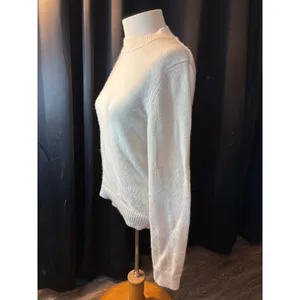 Banana Republic Womens Cream‎ Cotton Blend Crew Neck Sweater S 518842-05 HO19 thumbnail 2