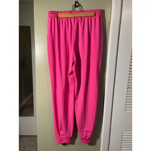 Women's Size XL Athletic Sweatpants Joggers Lounge Pants Bright Pink Pockets thumbnail 5