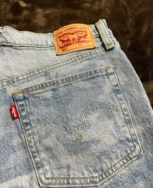 Levi High Wasted Jean Denim Shorts thumbnail 7