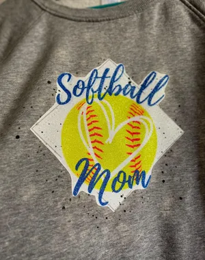 Softball mom Sweatshirt Gray Size XXL thumbnail 3