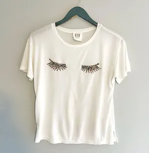 Boutique Beaded Eyelash Tee thumbnail 1
