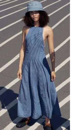 Free People Blue Jean Baby Maxi Dress thumbnail 8