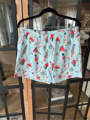 NWT Mud Pie nutcrackers ballet christmas boxer shorts pajamas rocking horse thumbnail 4