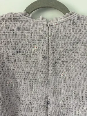 Wilfred Aritzia Lilac Floral Tempest Long Sleeve Smocked Ruffle Boho Blouse S thumbnail 6
