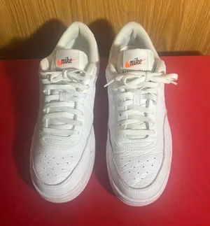 Nike White and Orange Women's Sneakers thumbnail 1