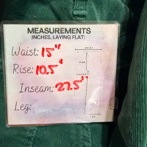 J.Crew Womens Green Corduroy Straight Leg High Rise Pants BT006 Size 29 thumbnail 8