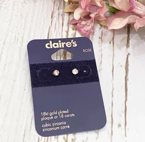Claire’s Rose Gold 18Kt Gold Plated Small Earrings thumbnail 1