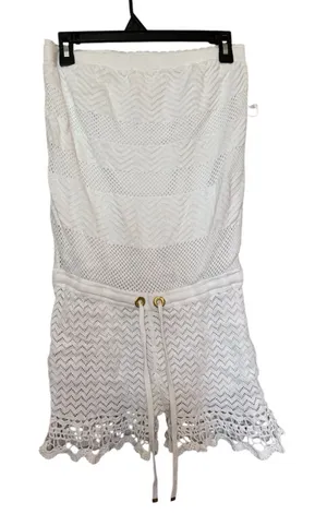 Lilly Pulitzer white crochet lace tube‎ romper size XS thumbnail 1