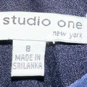 Studio‎ One NY Maxi Dress 8 Navy Pleated Top Multicolor Tie Dye Skirt Sleeveless thumbnail 5