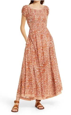 Free People ultra violet Maxi Dress Open Back in Tea Combo thumbnail 1