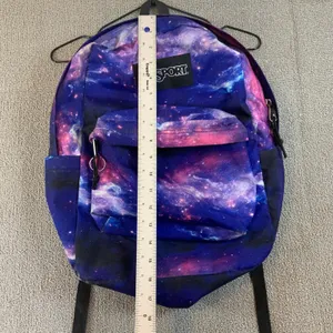 JanSport SuperBreak Backpack Unisex Large Purple Galaxy Nebula Print thumbnail 3