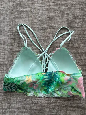 VS PINK Floral Lace Bralette thumbnail 2