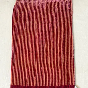 Elaine Gold Burnout Crushed Velvet Scarf Silk Blend Striped Whimsigoth 49" NEW thumbnail 5