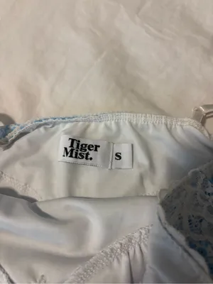 Tiger Mist Blue Floral Lace Trim Slip thumbnail 4