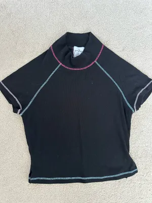 Black Crop Top Princess Polly thumbnail 2