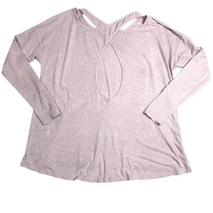 Lululemon Long Sleeve Top Womens 10 Open Back Outdoor Yoga Running Shirt Pink‎ thumbnail 5