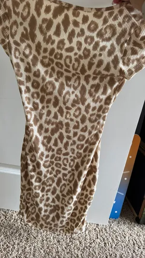 Leopard mini dress Brown thumbnail 3