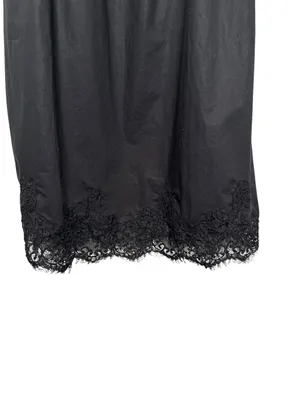 J. Crew Regenerative Cotton Black Lace Trim Midi Dress Size L CA667 thumbnail 6