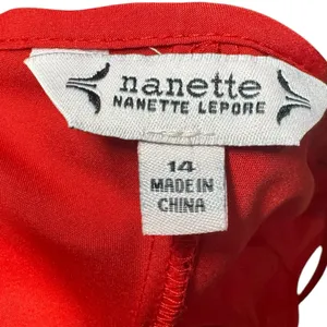 Nanette Lepore Satin Slip Nightgown Red 14 thumbnail 5