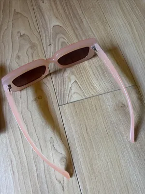 Peta + Jain Pink Rectangular Sunglasses with Black Croc Case thumbnail 3