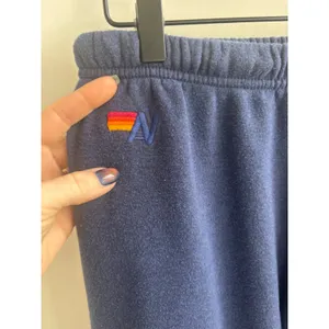 Aviator Nation 5 Stripe Sweatpants Large Unisex athleisure‎ layered maximalist thumbnail 3