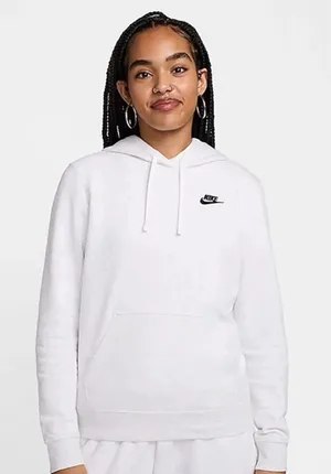 Nike Sportswear Club Fleece Pullover Hoodie White Size Large thumbnail 1