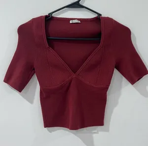 Free People Intimately Brown Knit Bustier Top XS Y2K thumbnail 1