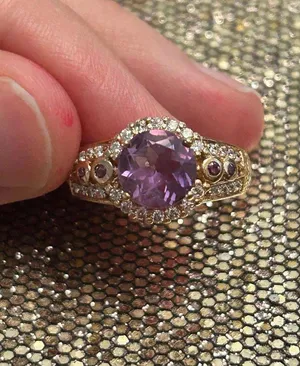 925 sterling silver gold tone ring band size 8 g24 4.34g thumbnail 1