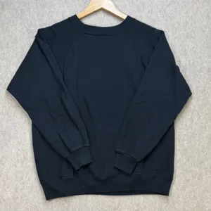 Vintage Hanes Her Way Black Floral Applique Raglan Sweatshirt‎ Medium Made USA thumbnail 3