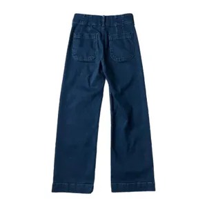 Maeve Anthropologie The Colette Wide Leg High Rise Jeans Indigo Blue Size 25T thumbnail 4