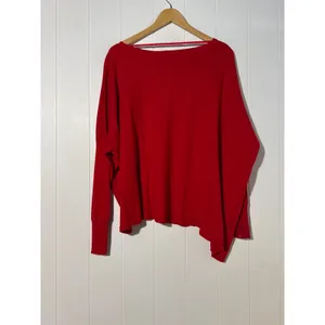 DKNY Jeans Cotton Knit Sweater Long Sleeve Lightweight Red Oversized Large/XL thumbnail 3