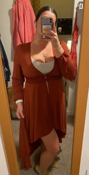 These Three Boutique Orange Rust Cardigan thumbnail 6