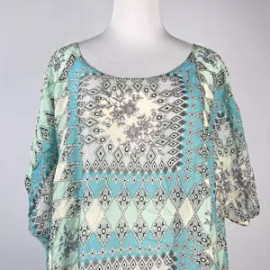 NWOT Johnny Was Arroyo Ice Floral Paisley Long Tunic Shirt Blouse Size L thumbnail 3