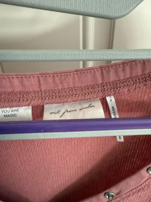 Urban Outfitters Out From Under Pink Long Sleeve Henley Top thumbnail 2
