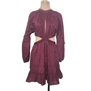 Jen's Pirate Booty Burgundy Cutout Mini Dress Ren Faire Size Small NWT thumbnail 2